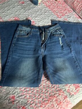 Classic Medium Wash Distressed Jeans